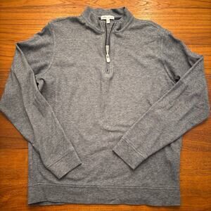 Peter Millar Men's Blue 1/4 zip pull over sweater size Medium